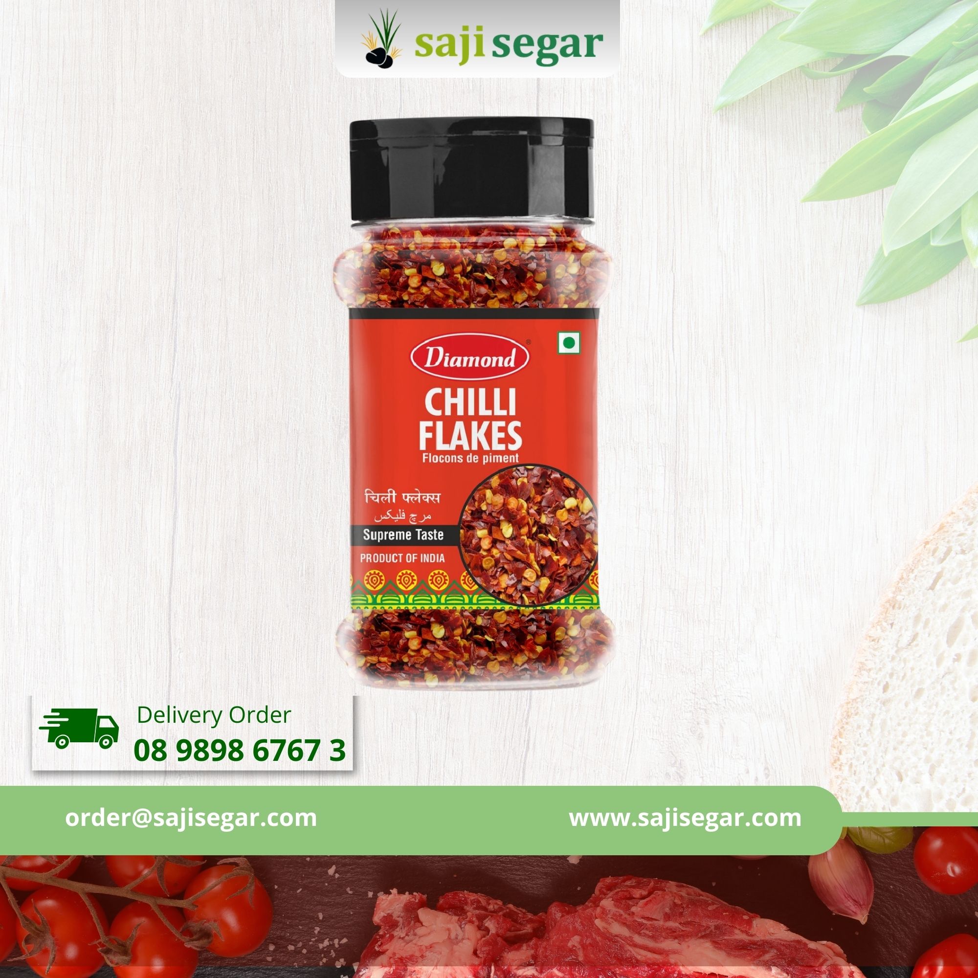 Chili Flakes 50g - 100gr sedang
